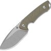 QSP Tiny TOT Fixed Blade Knife 3.5" 10Cr15CoMoV Sand G10