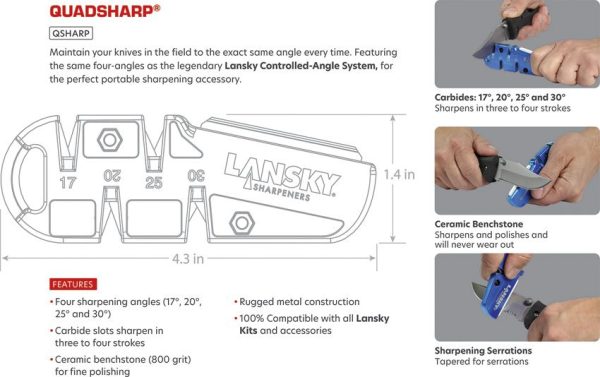 Lansky QSHARP QuadSharp Portable Knife Sharpener