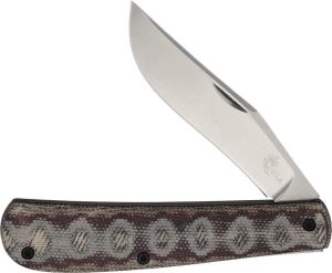 Queen Trapper Python Canvas Micarta Folding Knife MagnaCut