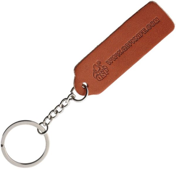 QSK2.jpg QSP Knife Keychain - Brown Leather