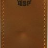 QSP Knife Leather Sheath Light Brown - Pocket Clip