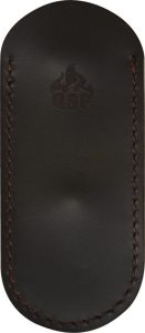 QSP Knife Leather Sheath Dark Brown - Pocket Clip