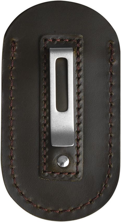 QSP Knife Leather Sheath Dark Brown Compact