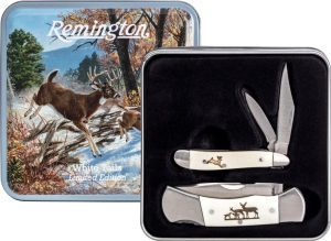 Remington Whitetails Gift Set - Bone Handle Peanut & Lockback
