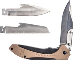 R15736.jpg Remington RXB Linerlock Folding Knife 3.5" 440 Stainless Tan Black