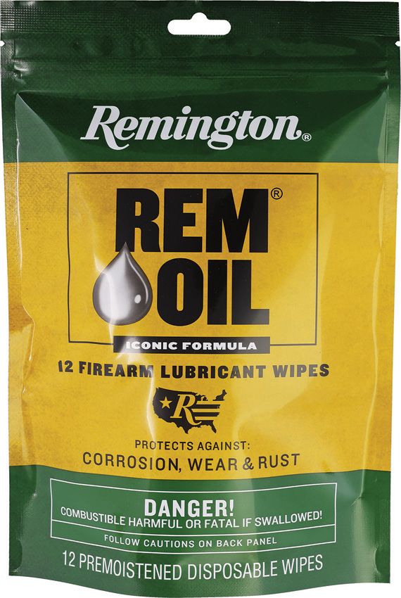Remington Rem-Oil Wipes 12 Count Individual Packs