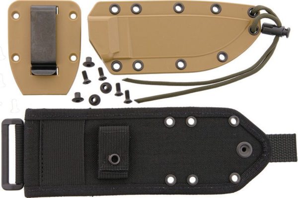 ESEE Model 4 Coyote Tan Kydex Sheath MOLLE Fixed Blade
