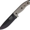 ESEE Model 5 Fixed Blade Knife 5.25" 1095HC Black Micarta