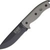 ESEE Model 5 Fixed Blade Knife 1095HC Steel OD Green Micarta