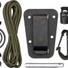 ESEE Izula Black Fixed Blade Knife 1095HC Steel Survival Kit