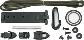 ESEE Izula Black Fixed Blade Knife 1095HC Steel Survival Kit