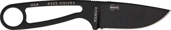ESEE Izula Black Fixed Blade Knife 1095HC Steel USA Made