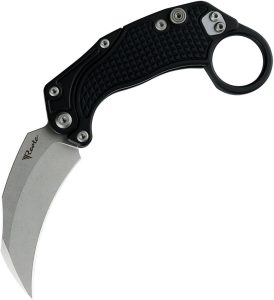Reate EXO-K Button Lock Folding Knife N690 Karambit Black