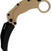 Reate EXO-K Button Lock Tan Karambit Folding Knife N690