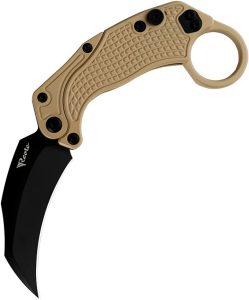 Reate EXO-K Button Lock Tan Karambit Folding Knife N690