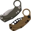 Reate EXO-K Button Lock Green N690 Folding Knife Hawkbill