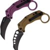 Reate EXO-K Purple Black PVD N690 Button Lock Folding Knife