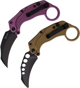 Reate EXO-K Purple Black PVD N690 Button Lock Folding Knife