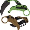Reate EXO-K Button Lock Green Folding Knife N690 Hawkbill