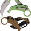 Reate EXO-K Button Lock Green N690 Folding Knife Hawkbill