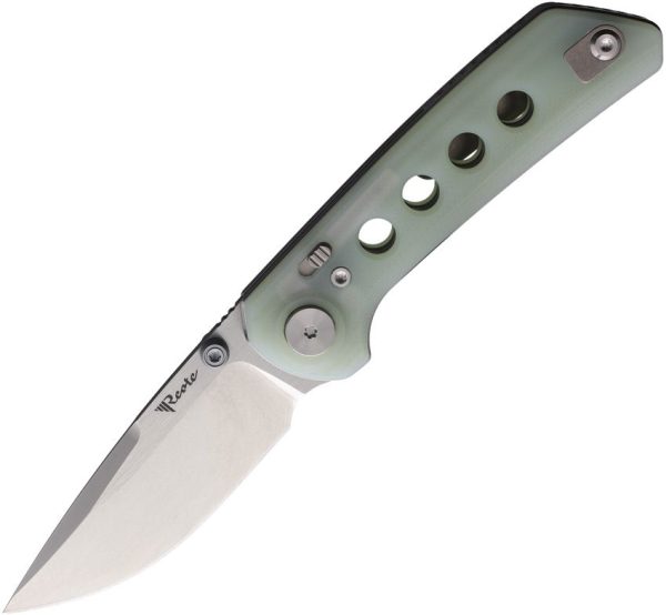 Reate Knives PL-XT Pivot Lock Jade G10 Stonewash