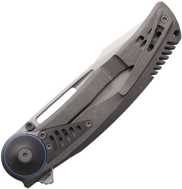 Reate Knives GTR Framelock Titanium Dark Bead Blast
