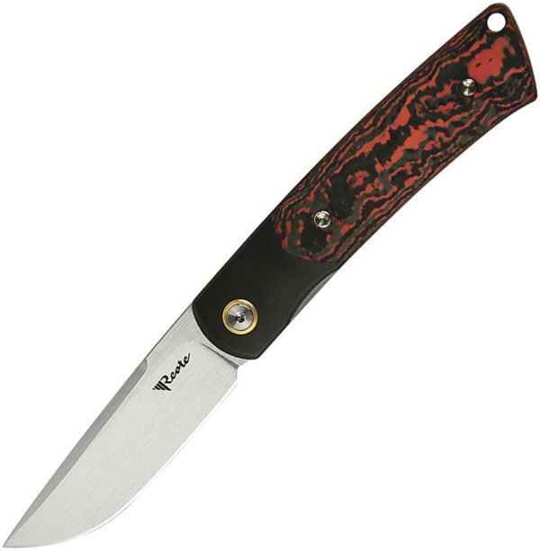 Reate Tribute Linerlock M390 Lava Flow Carbon Fiber Folding Knife
