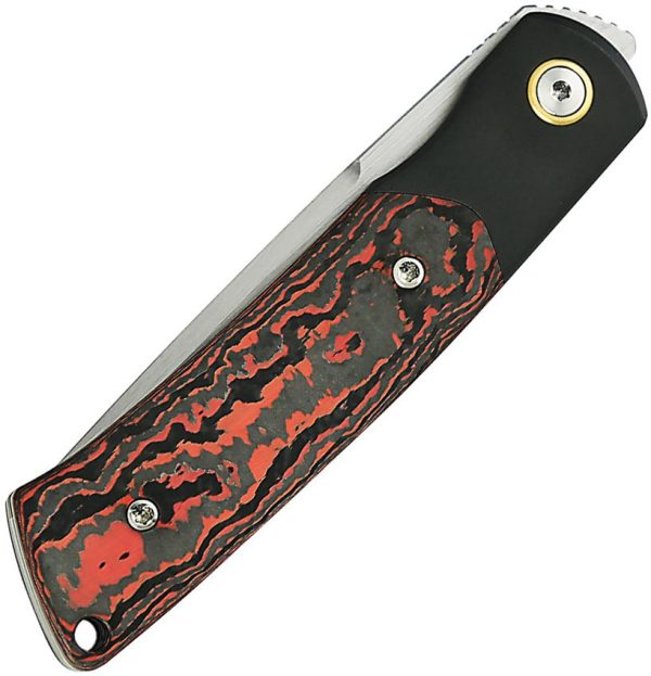 Reate Tribute Linerlock M390 Lava Flow Carbon Fiber Folding Knife