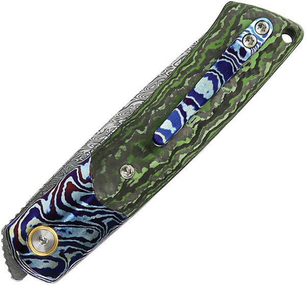 Reate Knives Tribute Linerlock Jungle Wear Damasteel