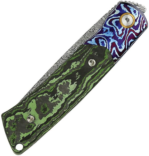 Reate Knives Tribute Linerlock Jungle Wear Damasteel