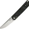 Reate Bushido Linerlock Folding Knife M390 Dark Purple Carbon Fiber