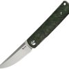 Reate Bushido Folding Knife M390 Dark Matter Green Carbon Fiber