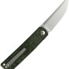 Reate Bushido Folding Knife M390 Dark Matter Green Carbon Fiber