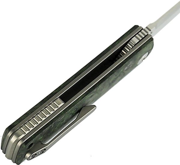 Reate Bushido Folding Knife M390 Dark Matter Green Carbon Fiber