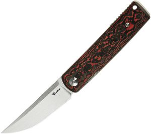 Reate Bushido Linerlock M390 Lava Flow Carbon Fiber Folding Knife