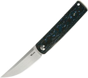 Reate Bushido Linerlock Folding Knife M390 Arctic Storm Carbon Fiber