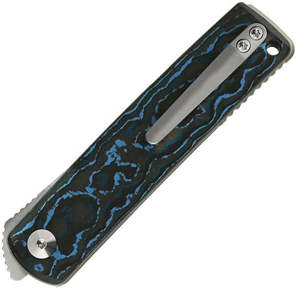 Reate Bushido Linerlock Folding Knife M390 Arctic Storm Carbon Fiber