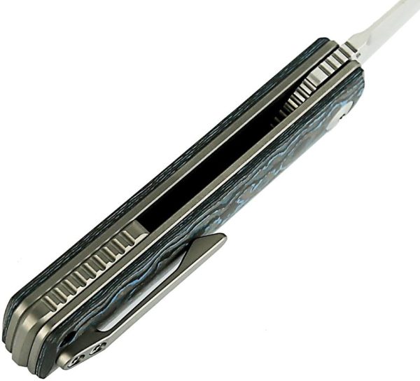 Reate Bushido Linerlock Folding Knife M390 Arctic Storm Carbon Fiber