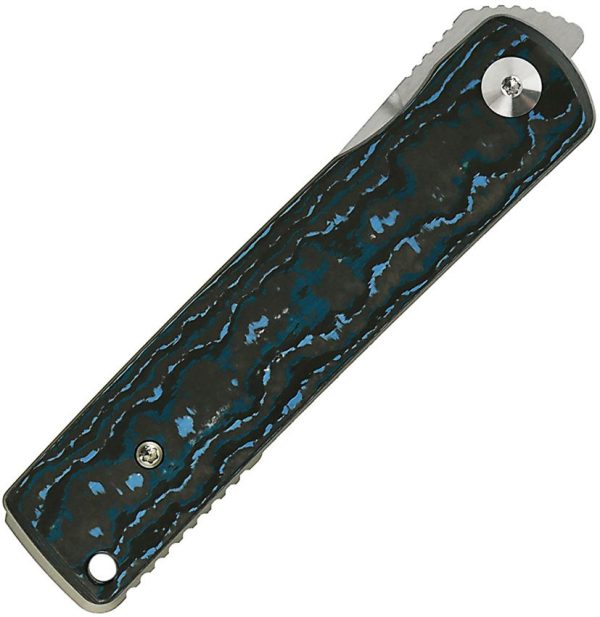 Reate Bushido Linerlock Folding Knife M390 Arctic Storm Carbon Fiber