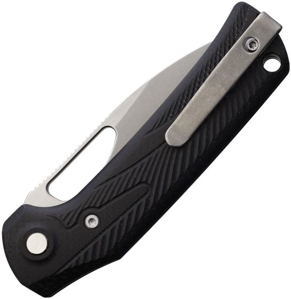 Reate PL-XE Black Micarta Nitro V Folding Knife Pivot Lock