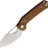 Reate PL-XE Pivot Lock Folding Knife Tan G10 Nitro V Steel
