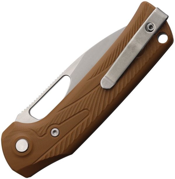 Reate PL-XE Pivot Lock Folding Knife Tan G10 Nitro V Steel
