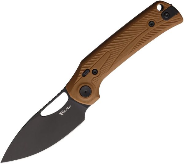 Reate PL-XE Pivot Lock Folding Knife Tan G10 Nitro V PVD