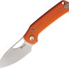 Reate PL-XE Pivot Lock Folding Knife Orange G10 Nitro V Steel