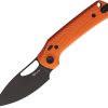 Reate PL-XE Pivot Lock Folding Knife Orange G10 Nitro V PVD