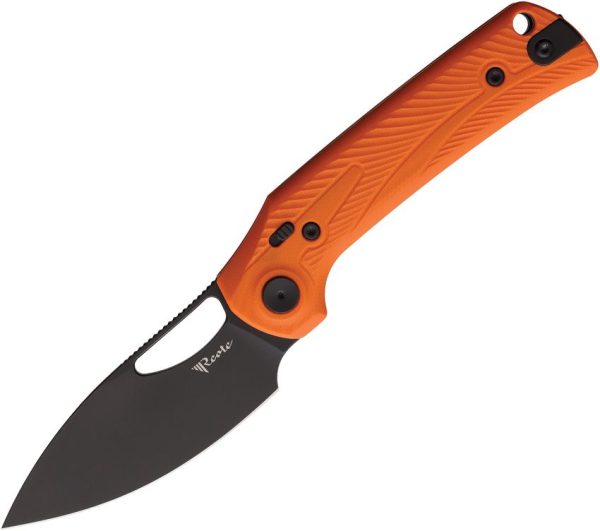Reate PL-XE Pivot Lock Folding Knife Orange G10 Nitro V PVD