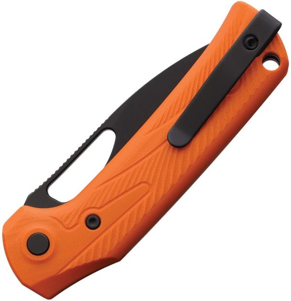 Reate PL-XE Pivot Lock Folding Knife Orange G10 Nitro V PVD