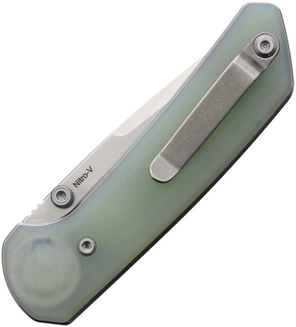 Reate PL-XT Pivot Lock Jade Folding Knife Nitro V Stonewash