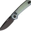 Reate PL-XT Pivot Lock Jade G10 Folding Knife 3" Nitro V