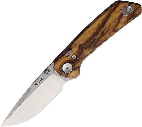 Reate PL-XT Pivot Lock Folding Knife Nitro V Olive Wood